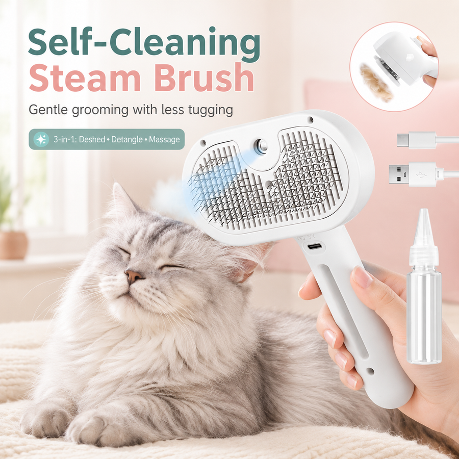Self-Cleaning Steam Brush
