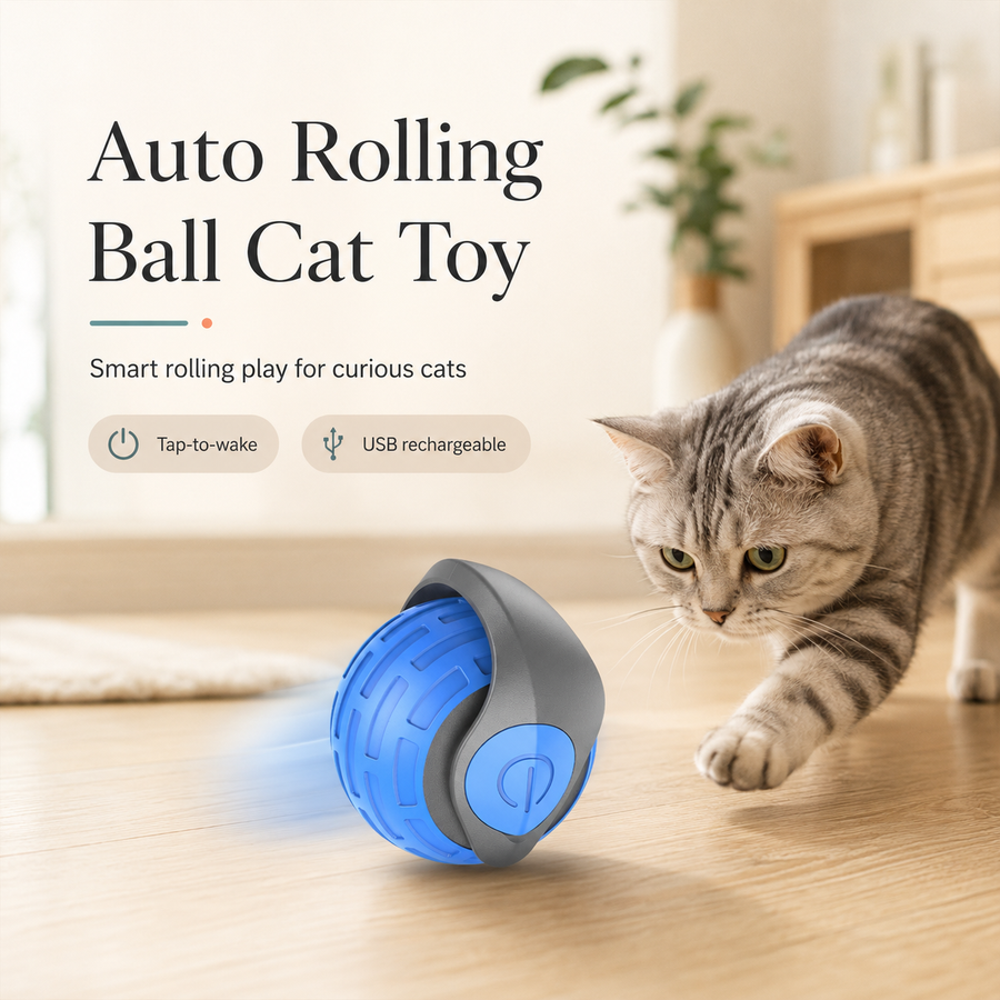 Auto Rolling Ball Cat Toy