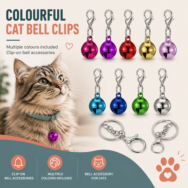 Cat Collar Bells, 11 Piece Set