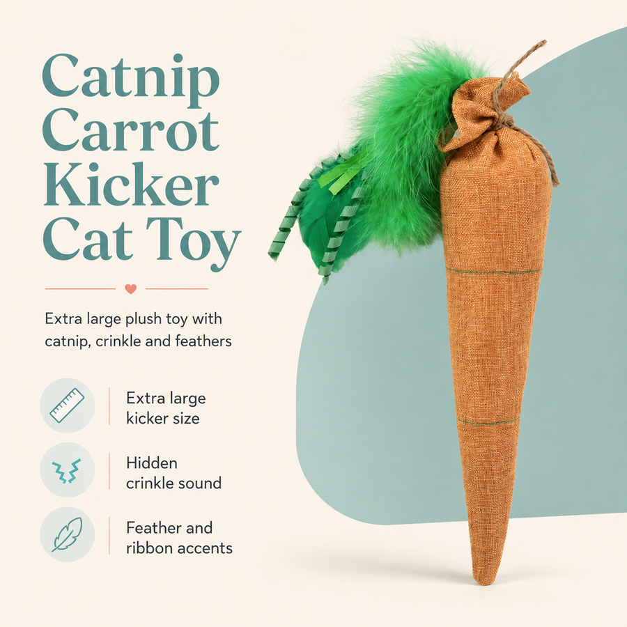 Catnip Carrot Kicker Toy