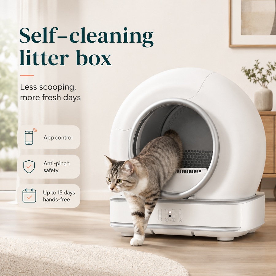 Self-Cleaning Cat Litter Box
