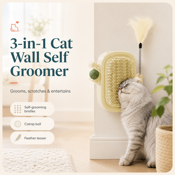 3-in-1 Cat Wall Self Groomer