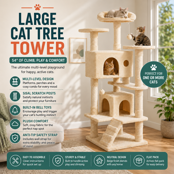 Large Cat Tree Tower